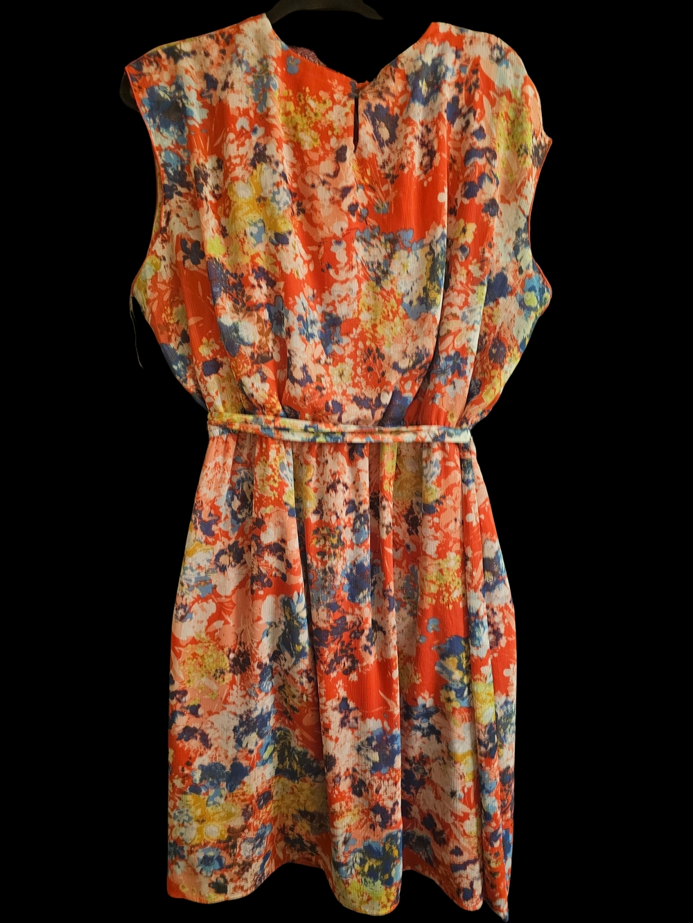 Emma & Michele Coral Floral Print Midi Dress